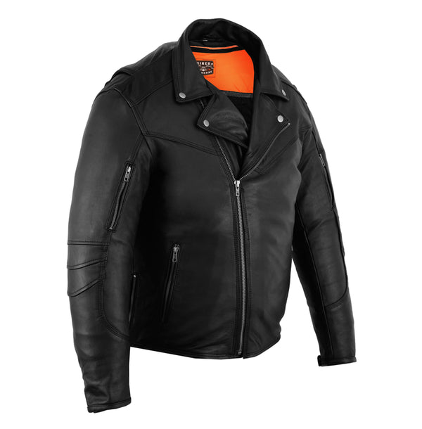 Mens Leather Motorcycle Jacket