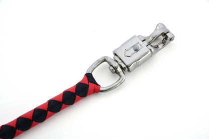 GBW203 Leather Biker Whip-Red/Black
