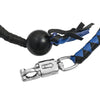 GBW210B Leather Biker Whip-Blue/Black W / Black Pool Ball