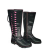 Milwaukee Riders® Women Biker Long Boots with Pink Laces