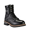 Men's Leather Motorcycle Boots Zipper And Lace-Up By Milwaukee Riders®