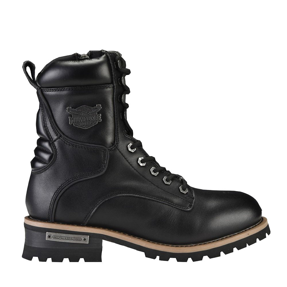 Zip up motorcycle store boots