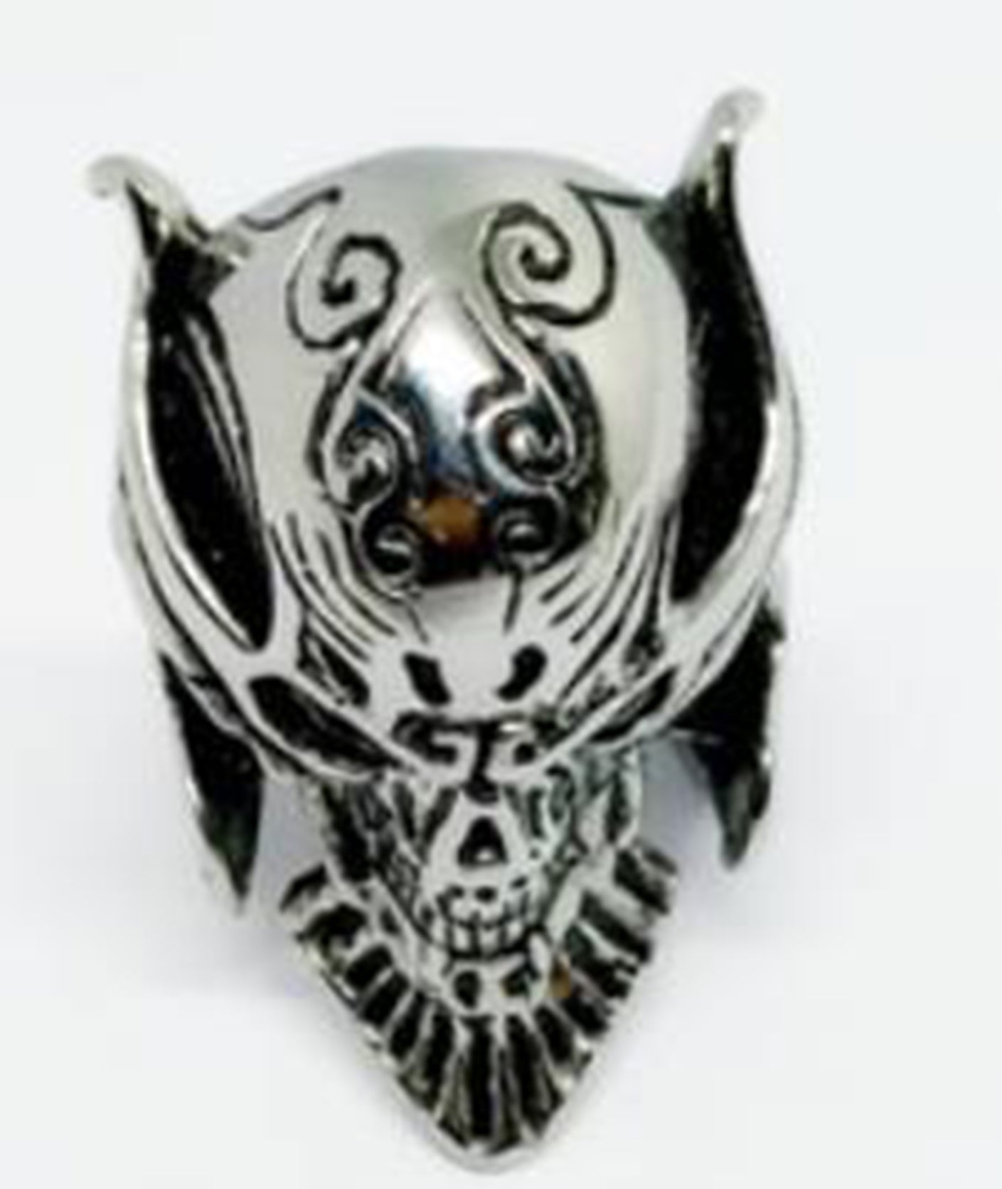 R175 Stainless Steel Lion Mask Biker Ring