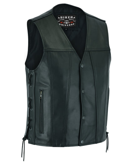 Rally Leather Biker Vest