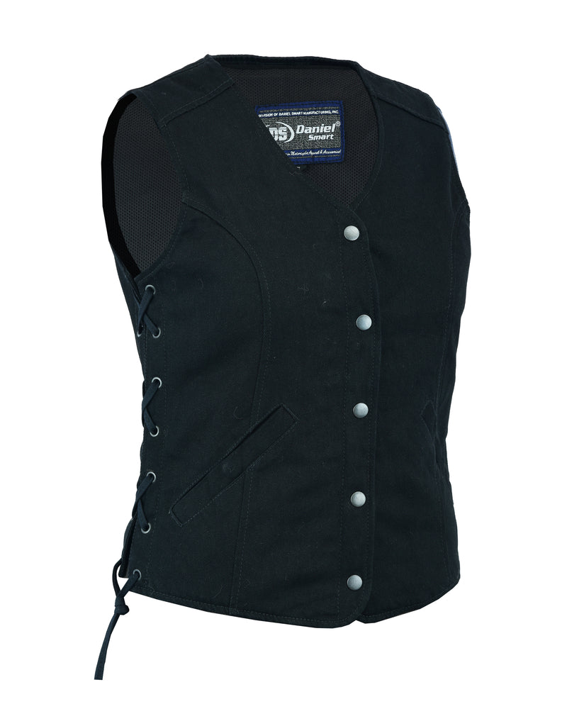 Guardian - Men's Club Style Leather/Denim Vest Limited Ed. – First  Manufacturing Company