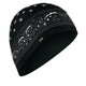 WHLL101 Helmet Liner/Beanie SportFlex(tm) Series, Black Paisley