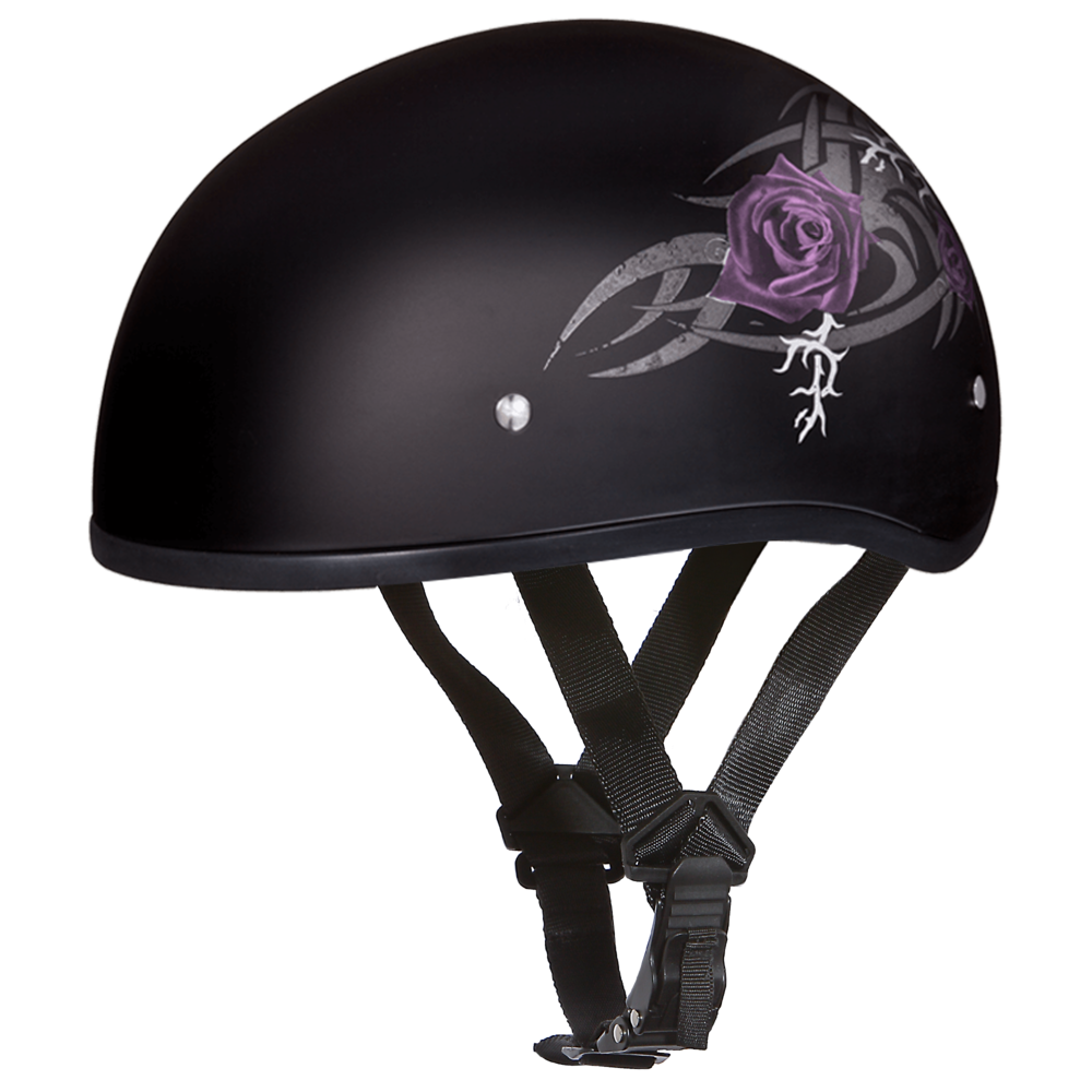 D6-PR D.O.T. Daytona Skull Cap - W/ Purple Rose