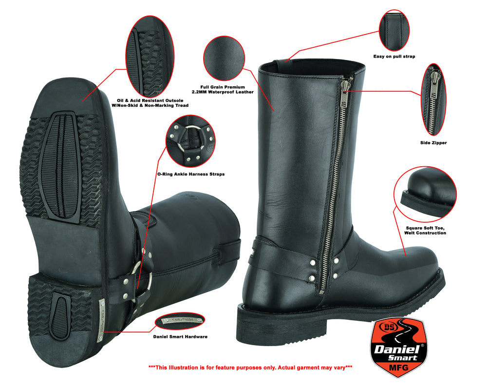 Men's Waterproof Harness Boots