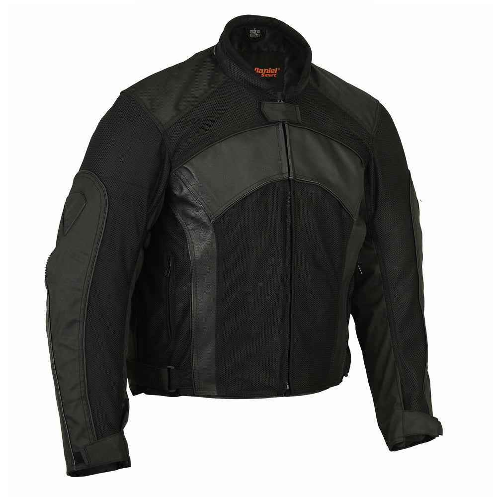 Men's Mesh/ Leather Padded Jacket