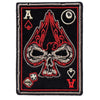 P4259 Ace Of Spades Skull Small Biker Patch