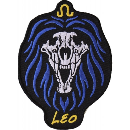 P5475 Leo Skull Zodiac Sign Patch