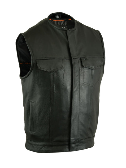 DS181A Concealed Snap Closure, Milled Cowhide, Without Collar & Hidden Zipper