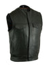 DS181A Concealed Snap Closure, Milled Cowhide, Without Collar & Hidden Zipper