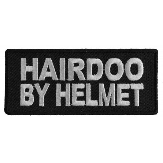 P1559 Hairdoo By Helmet Funny Lady Biker Patch