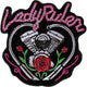 P6027 Lady Rider Chain Engine Rose Patch