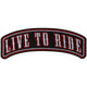 PR2543 Live To Ride Large Rocker Biker Patch
