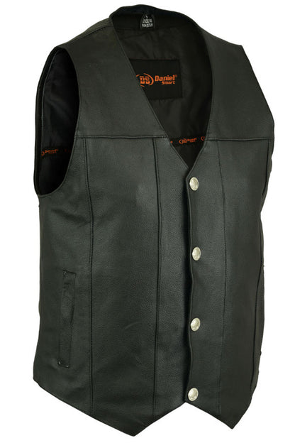 Men's Single Back Panel Concealed Carry Vest (Buffalo Nickel Snaps)