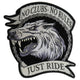 PL6138 No Clubs No Rules Just Ride Wolf Embroidered Iron on Biker Bac