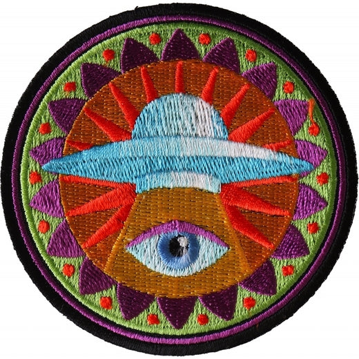 P6729 Spiritual Eye UFO Iron on Patch