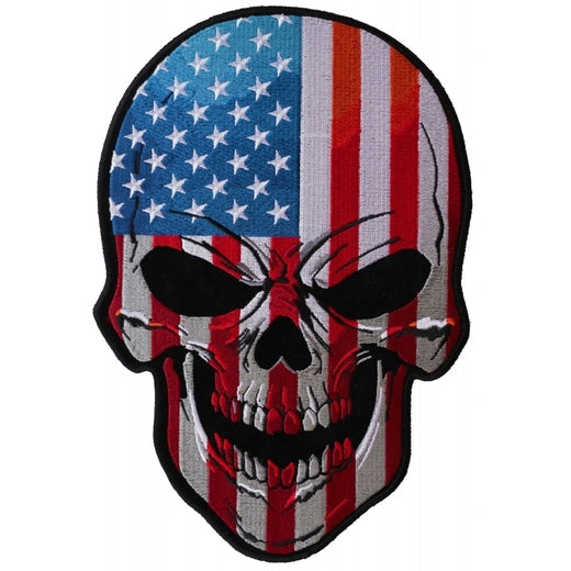PL5667 USA Skull Embroidered Iron on Patch