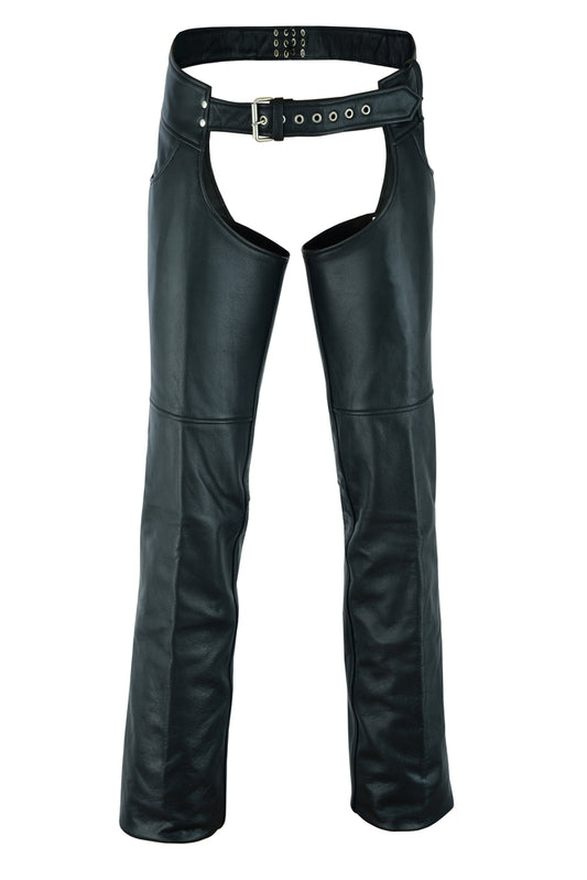DS447TALL Tall Classic Leather Chaps with Jeans Pockets