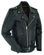 DS712TALL Men's Classic Plain Side Police Style M/C Jacket - TALL