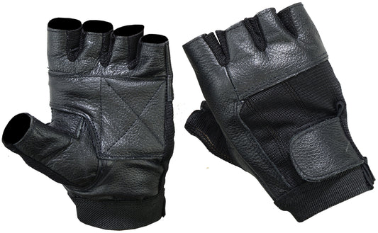 Leather / Mesh Fingerless Glove