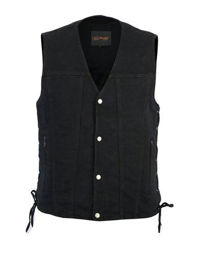DM905BK Men's Single Back Panel Concealed Carry Denim Vest