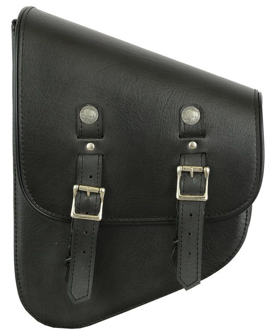Left Side Premium Leather Swing Arm Bag W/ Buffalo Snaps