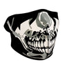 WNFM023H ZAN® Half Mask- Neoprene- Chrome Skull