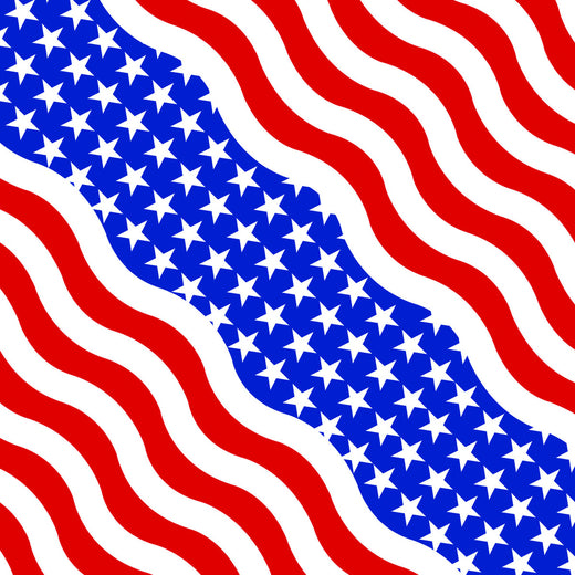 B005- Bandanna Wavy American Flag