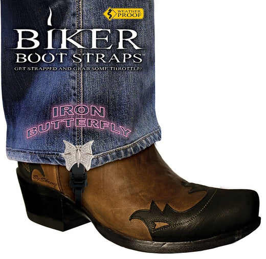 BBS/IB4 Weather Proof- Boot Straps- Iron Butterfly- 4 Inch