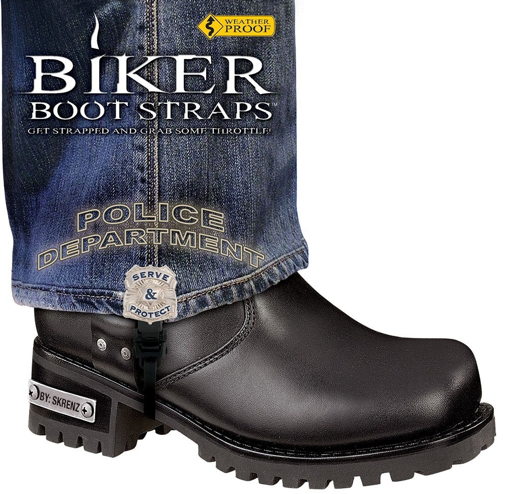 BBS/PD6 Weather Proof- Boot Straps- Police Department- 6 Inch