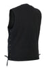 DM905BK Men's Single Back Panel Concealed Carry Denim Vest