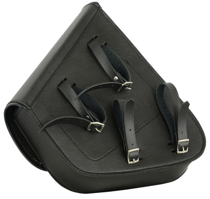 Left Side Premium Leather Swing Arm Bag W/ Buffalo Snaps