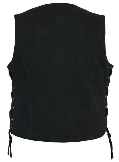 Women's Denim Classic Side Lace Vest