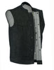 DM977 Men's Rough Rub-Off Raw Finish Denim Vest