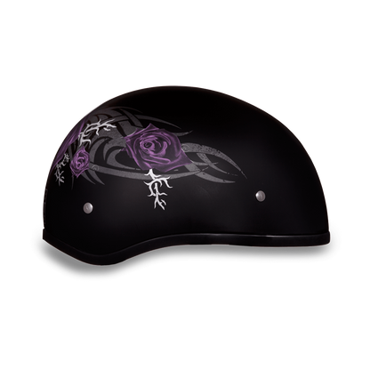 D6-PR D.O.T. Daytona Skull Cap - W/ Purple Rose