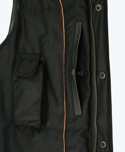 DS181A Concealed Snap Closure, Milled Cowhide, Without Collar & Hidden Zipper