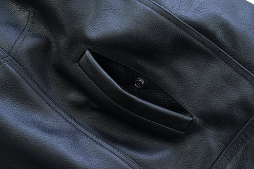 AM9193 Concealed Snap Closure, Without Collar & Hidden Zipper