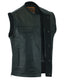 Upgraded Black Leather Motorcycle Vest