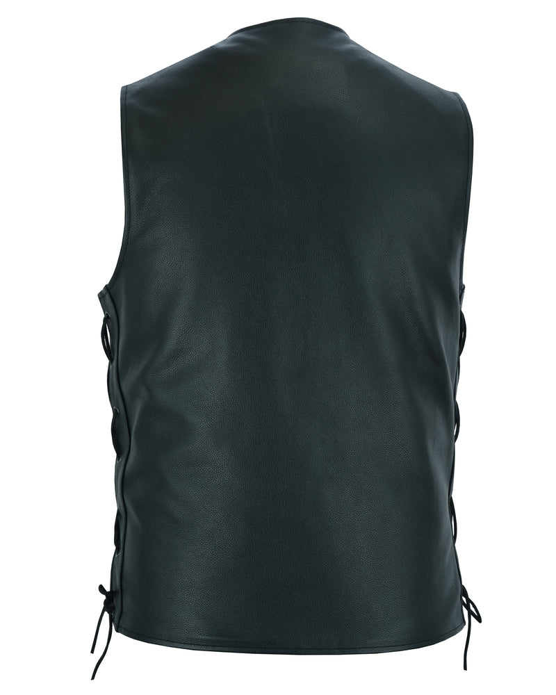 Tall leather store vest