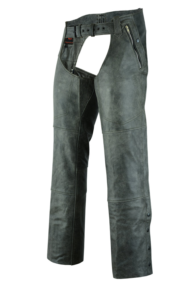 Unisex Double Deep Pocket Thermal Lined Chaps - GRAY