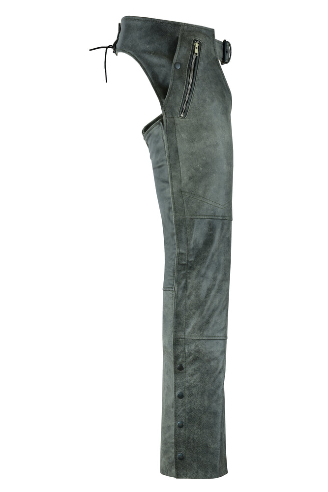 Unisex Double Deep Pocket Thermal Lined Chaps - GRAY